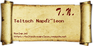 Teltsch Napóleon névjegykártya